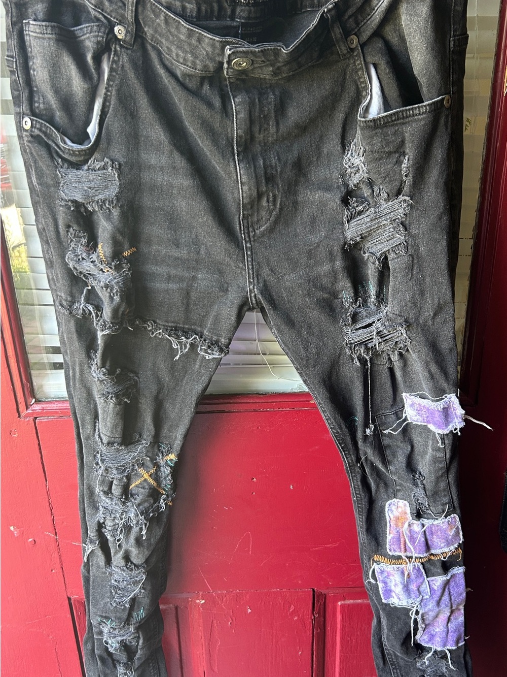 Missociety distressed black jeans